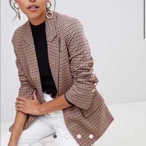 Oasis heritage check blazer in check